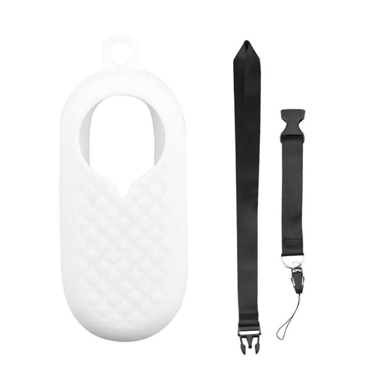 2 PCS Thumb Camera Silicone Case + Lanyard For Insta360 GO2(White) - Case & Bags by PMC TechLife | Online Shopping South Africa | PMC TechLife | Buy Now Pay Later Mobicred