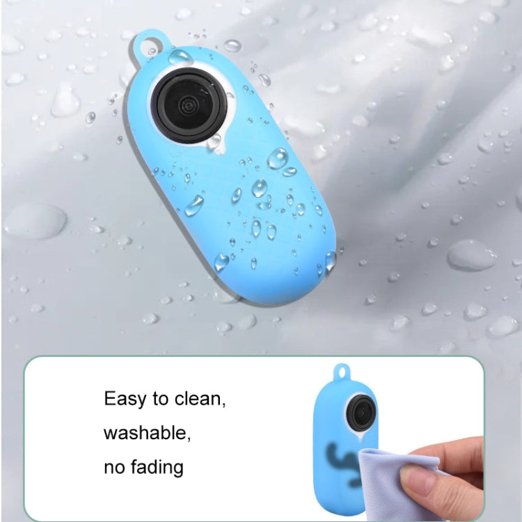 2 PCS Thumb Camera Silicone Case + Lanyard For Insta360 GO2(Black) - Case & Bags by PMC TechLife | Online Shopping South Africa | PMC TechLife | Buy Now Pay Later Mobicred