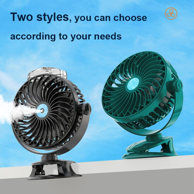 USB Charging Desktop Clip Style Cooling Fan, Spec: Spray (Black) - Electric Fans by PMC Jewellery | Online Shopping South Africa | PMC Jewellery | Buy Now Pay Later Mobicred