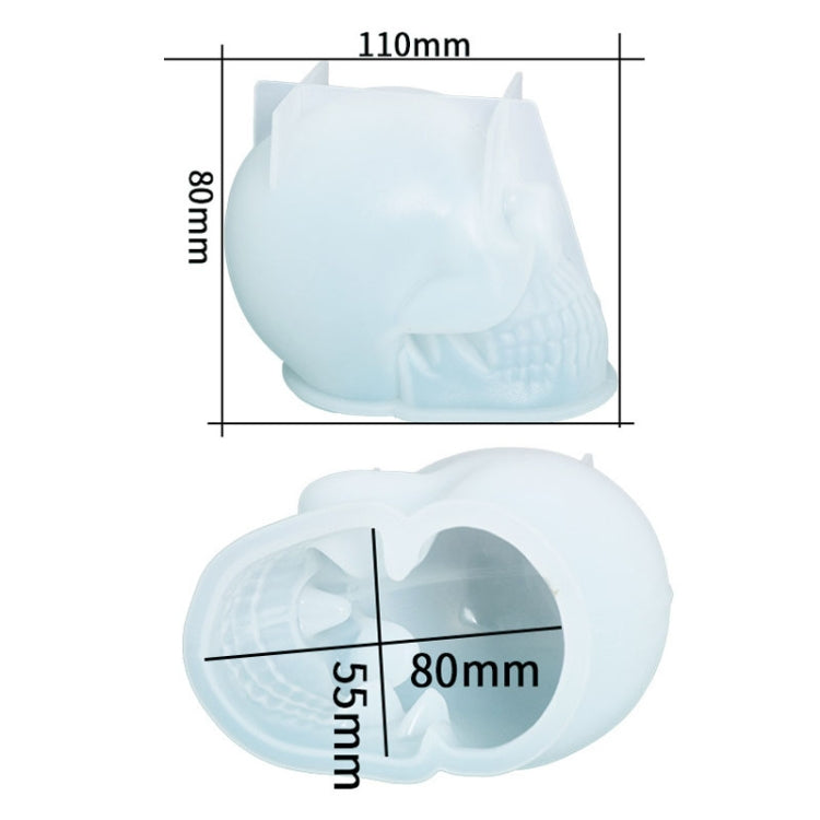 D804 Epoxy Mould Skull Candle Silicone Mould - Arts & Crafts by PMC TechLife | Online Shopping South Africa | PMC TechLife