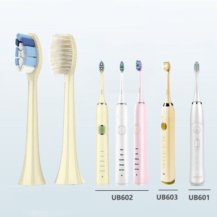 2 PCS Electric Toothbrush Head for Ulike UB602 UB603 UB601,Style: Soft -sensitive White - Replacement Brush Heads by PMC TechLife | Online Shopping South Africa | PMC TechLife | Buy Now Pay Later Mobicred