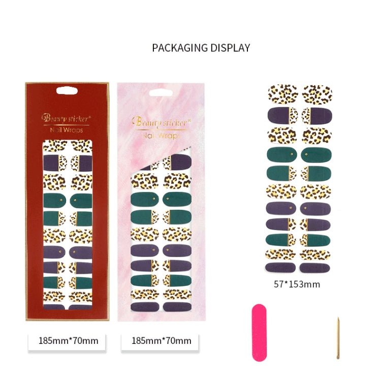 22 Fingers Shiny Onion Powder Starry Waterproof Nail Sticker(ZX-3030) - Nail Stickers by PMC Jewellery | Online Shopping South Africa | PMC Jewellery | Buy Now Pay Later Mobicred