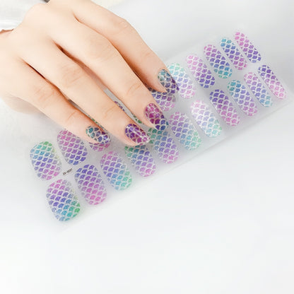 22 Fingers Shiny Onion Powder Starry Waterproof Nail Sticker(ZX-3022) - Nail Stickers by PMC Jewellery | Online Shopping South Africa | PMC Jewellery | Buy Now Pay Later Mobicred