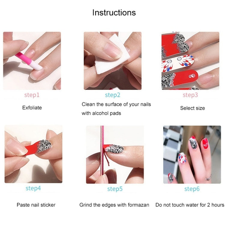 10 PCS 3D Hot Stamping Waterproof Nail Art Sticker(Z/A117) - free shipping - PMC Jewellery - Order now!