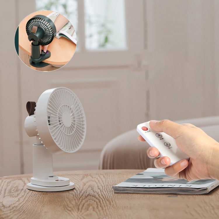 Smart Remote Control Usb Charging Shaking Head Desktop Fan Stroller Clip Fan(White) - Electric Fans by PMC Jewellery | Online Shopping South Africa | PMC Jewellery | Buy Now Pay Later Mobicred