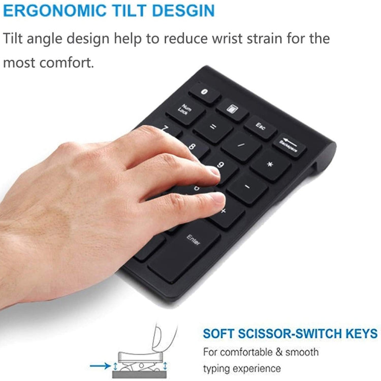 BT304 22 Keys Laptop Mini Wireless Keyboard, Spec: Bluetooth (Silver Black) - free shipping - PMC Jewellery - Order now!