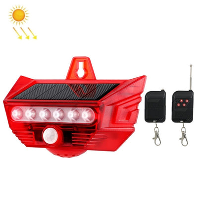 RC-710 Solar Burglar Alarm Light Remote Control Human Body Induction Drive(Red) - Solar Lights by PMC Jewellery | Online Shopping South Africa | PMC Jewellery