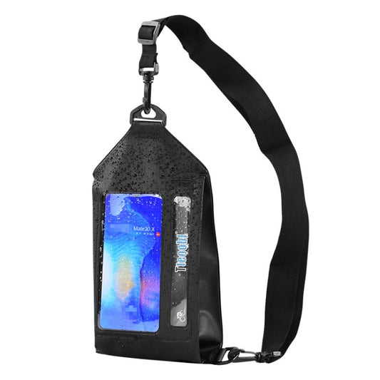 Tteoobl Swimming Waterproof Crossbody Phone Bag Touch Screen Chest Bag,Style:  Zipper Model(Black) - Waterproof Bags by Tteoobl | Online Shopping South Africa | PMC Jewellery | Buy Now Pay Later Mobicred