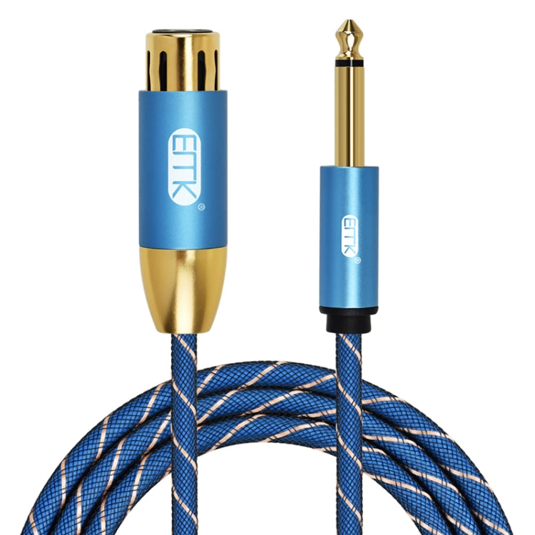 EMK KN603 2Pin 6.5mm Canon Line Balanced Audio Microphone Line,Cable Length: 2m(Blue) - free shipping - PMC Jewellery - Order now!