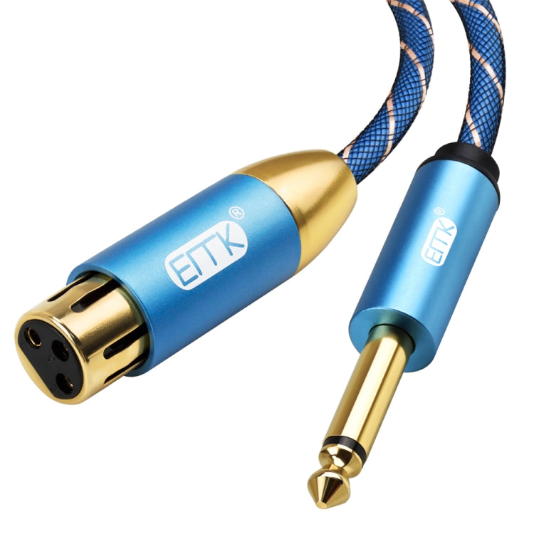 EMK KN603 2Pin 6.5mm Canon Line Balanced Audio Microphone Line,Cable Length: 2m(Blue) - free shipping - PMC Jewellery - Order now!