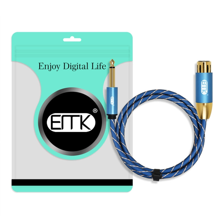 EMK KN603 2Pin 6.5mm Canon Line Balanced Audio Microphone Line,Cable Length: 2m(Blue) - free shipping - PMC Jewellery - Order now!