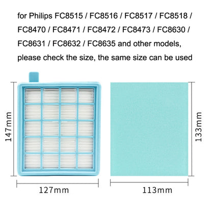 Filterx1+Filter Cottonx3+Air Filter Cottonx1 Vacuum Cleaner Accessories For Philips FC8471 / FC8630 / FC9322 - Other Accessories by PMC Jewellery | Online Shopping South Africa | PMC Jewellery