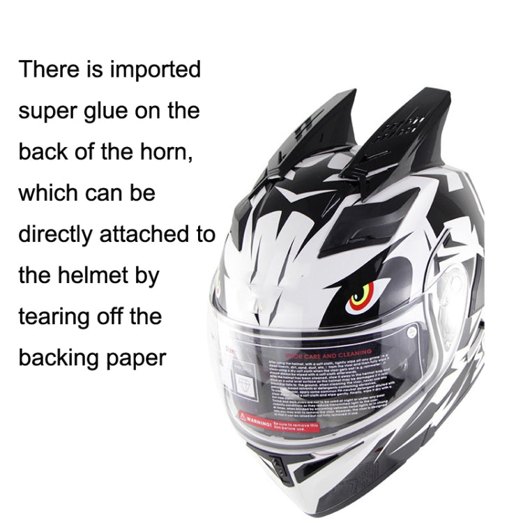 1 Pair Motorcycle Helmet  Horns Plastic Paste Decoration(Shiny Black) - Ornamental Parts by PMC TechLife | Online Shopping South Africa | PMC TechLife | Buy Now Pay Later Mobicred