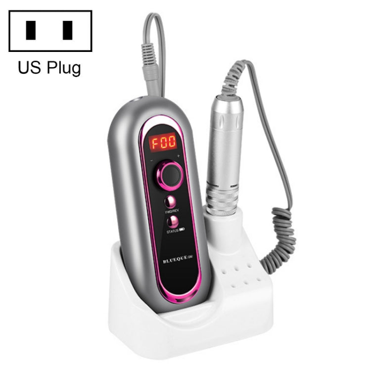 BLUEQUE Plug-in Portable Nail Art Carbon Brush Grinder, Specification: US Plug (Gray) - Grinding Tools & Accessories by PMC TechLife | Online Shopping South Africa | PMC TechLife | Buy Now Pay Later Mobicred