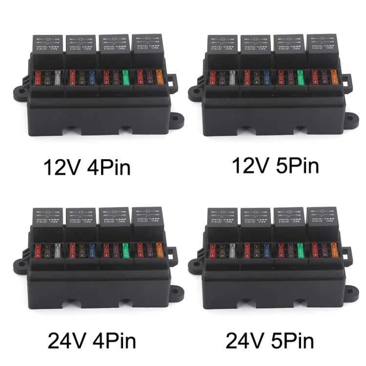 TF008-10 12V 4Pin Relay Car RV Radiography Sound Modified Electromagnetic Insurance Box - Relays by PMC TechLife | Online Shopping South Africa | PMC TechLife | Buy Now Pay Later Mobicred
