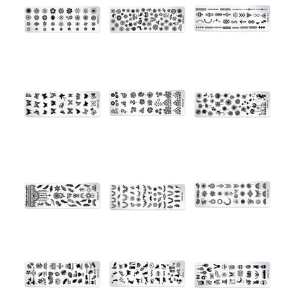 5 PCS Nail Art Print Template Nail Art Tools(OMQ-11) - Nail Art Equipment by PMC Jewellery | Online Shopping South Africa | PMC Jewellery | Buy Now Pay Later Mobicred