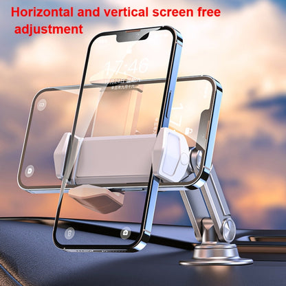 Aluminum Alloy Rotatable Lift Mobile Phone Holder Car Holder,Style: Clip Type Silver - Car Holders by PMC Jewellery | Online Shopping South Africa | PMC Jewellery | Buy Now Pay Later Mobicred