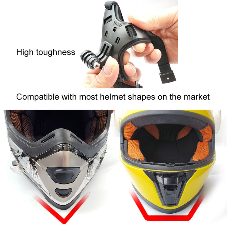 TUYU Motorcycle Helmet Chin Action Camera Mobile Phone Mounting Bracket Black Bracket - Helmet Mount by TUYU | Online Shopping South Africa | PMC Jewellery | Buy Now Pay Later Mobicred