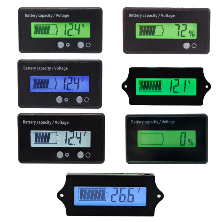 L6133 LCD Electric Motorcycle Power Display, Style: Button Front Blue Backlight - Electrical Instruments by PMC TechLife | Online Shopping South Africa | PMC TechLife | Buy Now Pay Later Mobicred