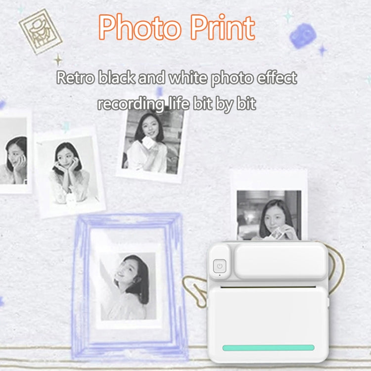 C19 200DPI Student Homework Printer Bluetooth Inkless Pocket Printer Pink Printer Paper x 5 - Printer by PMC TechLife | Online Shopping South Africa | PMC TechLife