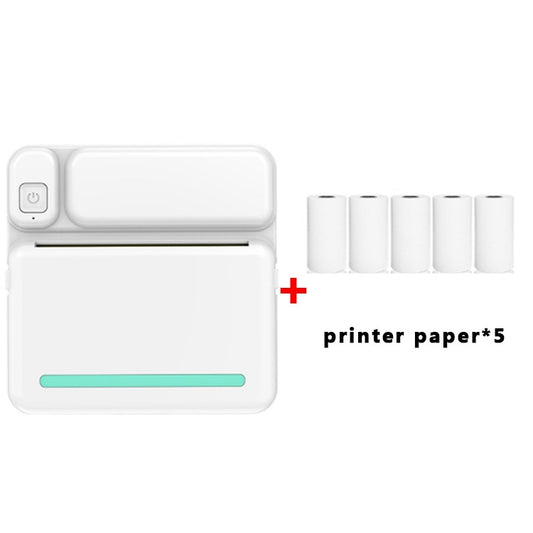 C19 200DPI Student Homework Printer Bluetooth Inkless Pocket Printer Blue Printer Paper x 5 - Printer by PMC Jewellery | Online Shopping South Africa | PMC Jewellery