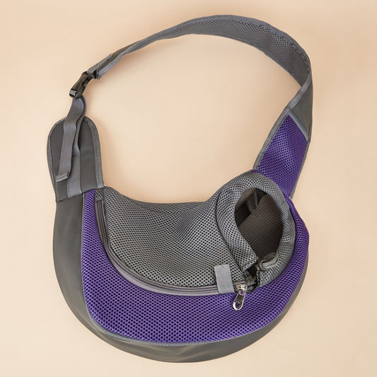 Pet Bag Widened Shoulder Strap Breathable Messenger Cat Bag,Size: Large(Purple) - Pet Bags by PMC Jewellery | Online Shopping South Africa | PMC Jewellery | Buy Now Pay Later Mobicred