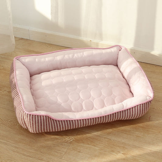 Summer Cold Feeling Dog Cat Kennel Ice Silk Cool Den M(Pink) - Beds by PMC Jewellery | Online Shopping South Africa | PMC Jewellery | Buy Now Pay Later Mobicred