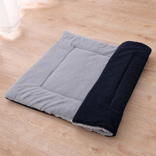 Double Sided Pet Mat Four Seasons Warm Dog Blanket,Size: L(Wick Strip Dark Blue) - Pads by PMC Jewellery | Online Shopping South Africa | PMC Jewellery | Buy Now Pay Later Mobicred