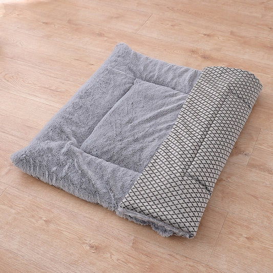 Double Sided Pet Mat Four Seasons Warm Dog Blanket,Size: L(Short Plush Gray) - Pads by PMC Jewellery | Online Shopping South Africa | PMC Jewellery | Buy Now Pay Later Mobicred