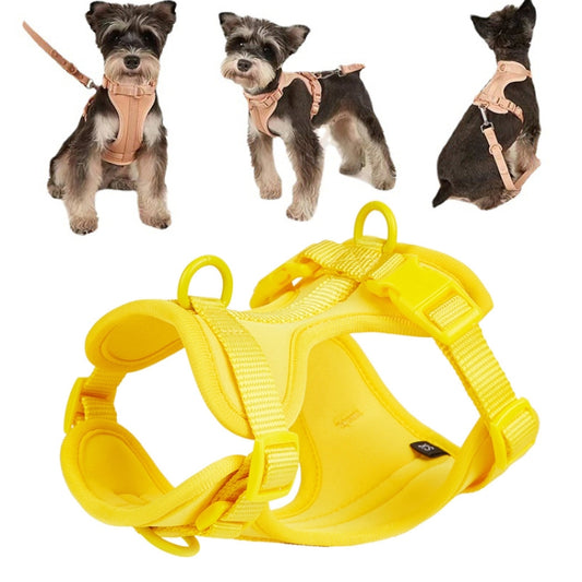 Pet PVC Strap Macaron Color Dog Chest Strap, Size: XS(Yellow) - Leashes & Chest Strap by PMC Jewellery | Online Shopping South Africa | PMC Jewellery | Buy Now Pay Later Mobicred