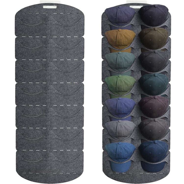 Felt Baseball Cap Display Stand Non-woven Hanging Storage Bag,Style: 7 Grids Single Row 3mm - Storage Bags by PMC TechLife | Online Shopping South Africa | PMC TechLife | Buy Now Pay Later Mobicred