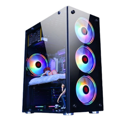 Computer CPU RGB luminous Radiator 7 Fans+Remote Control - Fan Cooling by PMC Jewellery | Online Shopping South Africa | PMC Jewellery | Buy Now Pay Later Mobicred