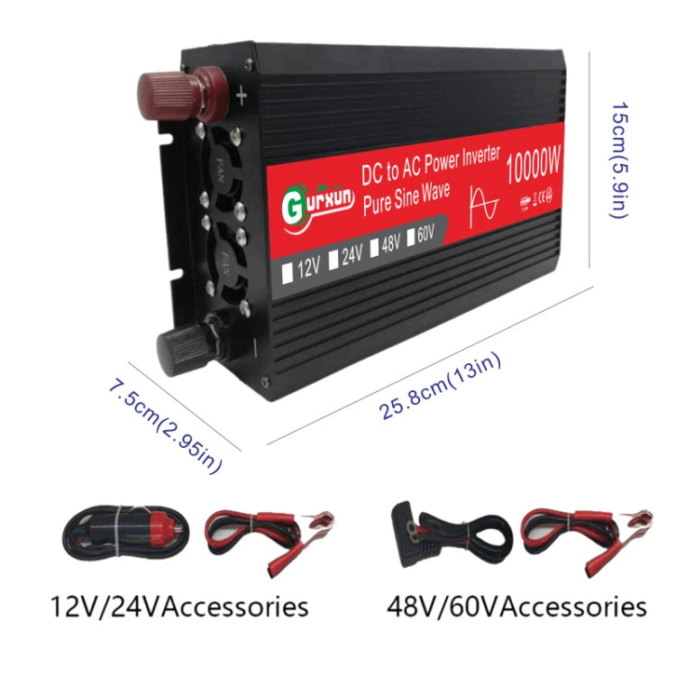 Gurxun HZ1500-10000 Sine Wave 10000W Inverter Power Converter, Specification: 60V To 220V -  by Gurxun | Online Shopping South Africa | PMC Jewellery | Buy Now Pay Later Mobicred