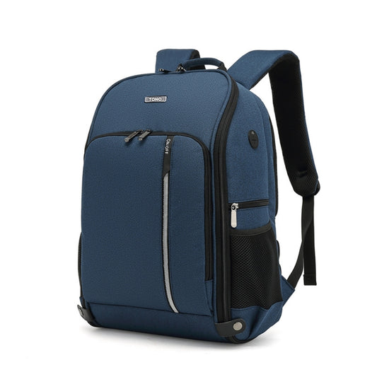 TONO LED Light SLR Digital Camera Backpack With USB Port(Blue) - Backpack by TONO | Online Shopping South Africa | PMC Jewellery | Buy Now Pay Later Mobicred