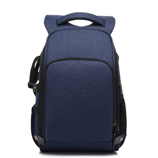 Cationic SLR Backpack Waterproof Photography Backpack with Headphone Cable Hole(Blue) - Backpack by PMC Jewellery | Online Shopping South Africa | PMC Jewellery | Buy Now Pay Later Mobicred