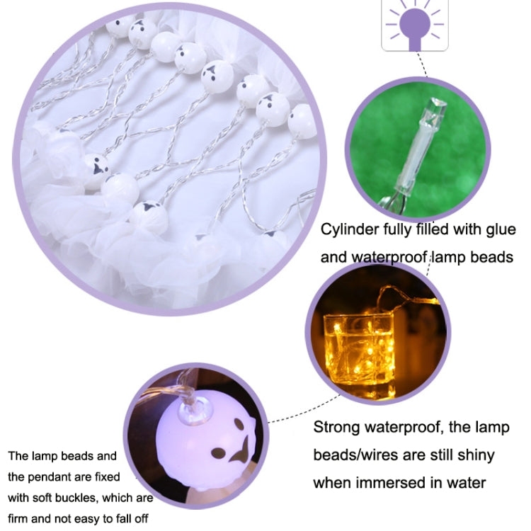 LED Halloween Decoration Luminous Cloth Ghost Ornament String Light 1.5m 10 Lights(Warm White) - Decoration Lamps by PMC Jewellery | Online Shopping South Africa | PMC Jewellery