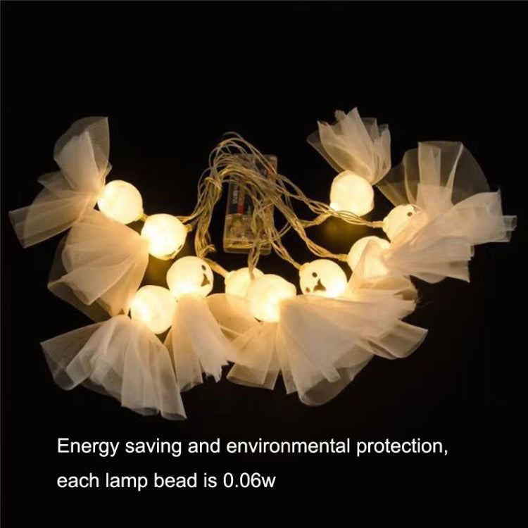 LED Halloween Decoration Luminous Cloth Ghost Ornament String Light 6m 40 Lights(White) - Halloween Decoration Lamps by PMc TechLife | Online Shopping South Africa | PMc TechLife | Buy Now Pay Later Mobicred