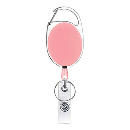 68cm Retractable Pull Badge Reel Zinc Alloy ID Lanyard Name Tag Card Badge Holder(Pink) - Name Card Holder by PMC Jewellery | Online Shopping South Africa | PMC Jewellery