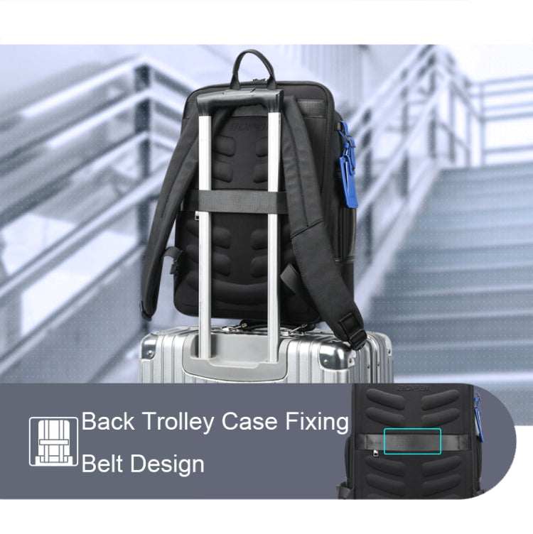 Bopai 61-121981 Multifunctional Anti-theft Laptop Business Backpack with USB Charging Hole(Navy Blue) - Backpack by Bopai | Online Shopping South Africa | PMC Jewellery | Buy Now Pay Later Mobicred