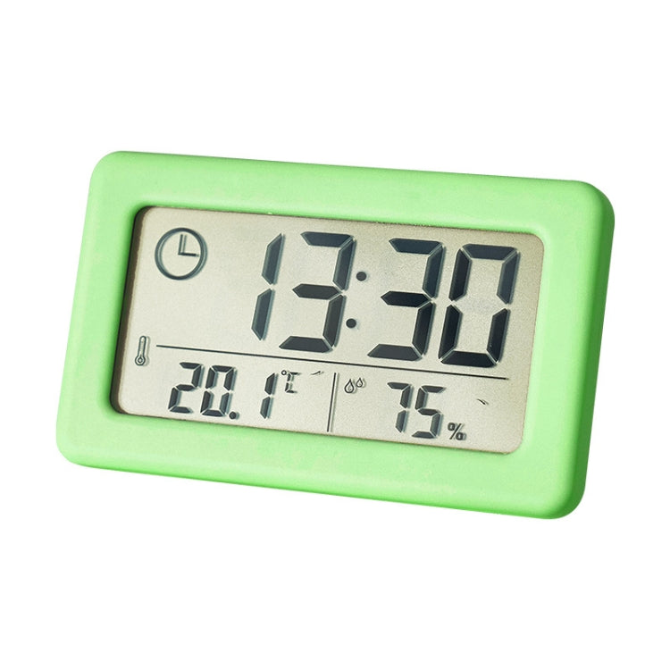 YD005 Mini Light and Thin LCD Screen Temperature/Humidity Meter Electronic Clock(Green) - Alarm Clocks by PMc TechLife | Online Shopping South Africa | PMc TechLife | Buy Now Pay Later Mobicred