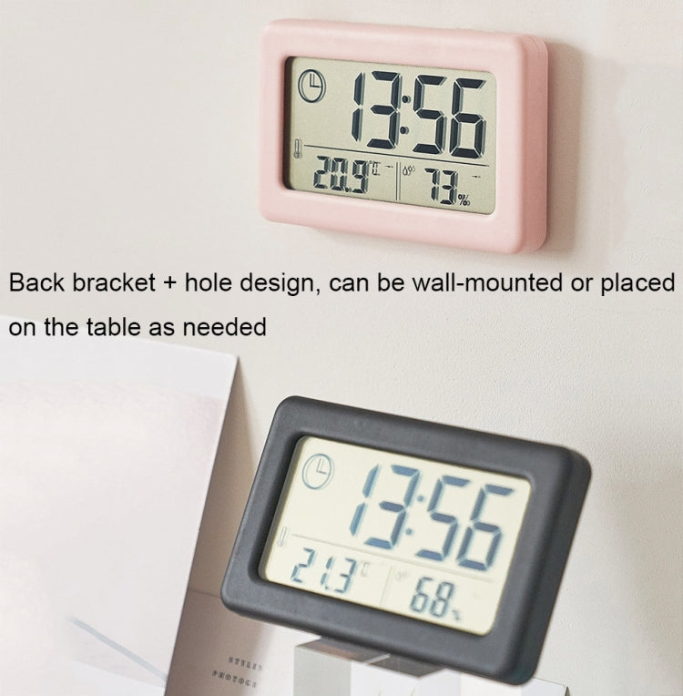 YD005 Mini Light and Thin LCD Screen Temperature/Humidity Meter Electronic Clock(Red) - Alarm Clocks by PMc TechLife | Online Shopping South Africa | PMc TechLife | Buy Now Pay Later Mobicred