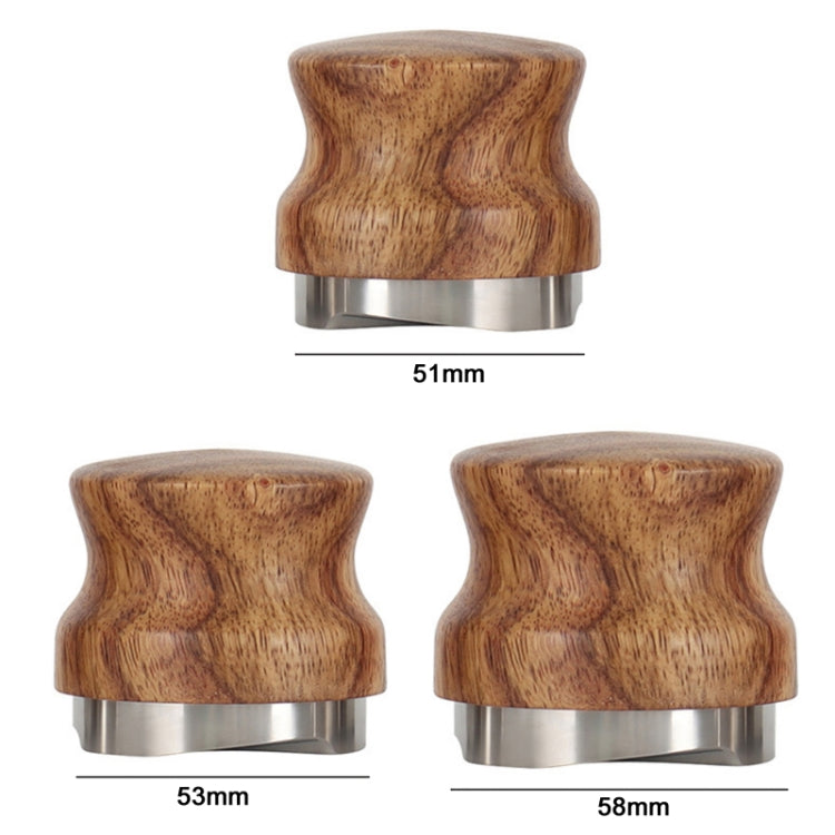 53 mm Pear Wood Stainless Steel Coffee Compressor - free shipping - PMC TechLife - Order now!