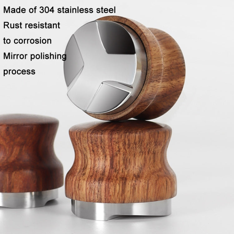 58 mm Pear Wood Stainless Steel Coffee Compressor - free shipping - PMC TechLife - Order now!