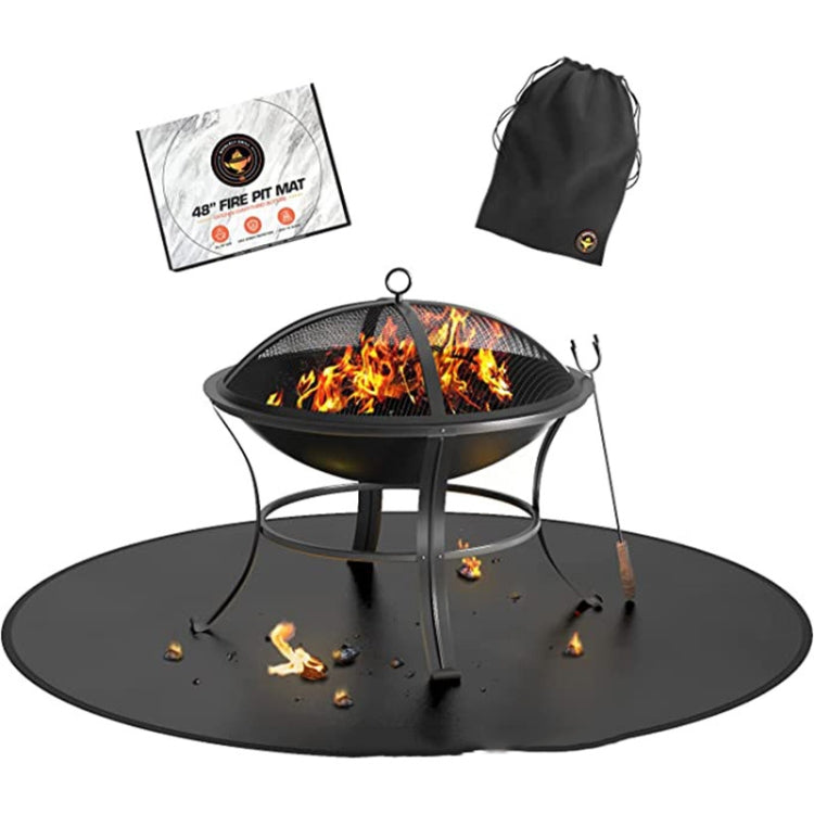 Fireproof Grill Mat Fiberglass High Temperature Resistant Camping Mat 32 Inches - Camping Mats by PMC Jewellery | Online Shopping South Africa | PMC Jewellery