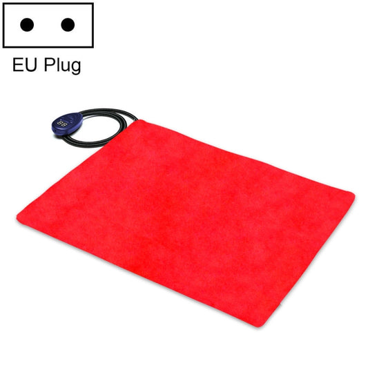 40x30cm Red 12V Low Voltage Multifunctional Warm Pet Heating Pad Pet Electric Blanket(EU Plug) - Pads by PMC Jewellery | Online Shopping South Africa | PMC Jewellery | Buy Now Pay Later Mobicred