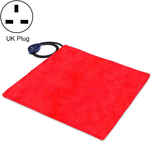 50x50cm Red 12V Low Voltage Multifunctional Warm Pet Heating Pad Pet Electric Blanket(UK Plug) - Pads by PMC Jewellery | Online Shopping South Africa | PMC Jewellery | Buy Now Pay Later Mobicred