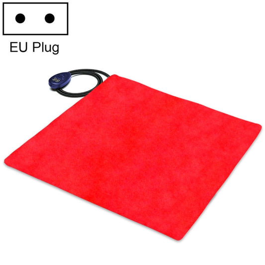 50x50cm Red 12V Low Voltage Multifunctional Warm Pet Heating Pad Pet Electric Blanket(EU Plug) - Pads by PMC Jewellery | Online Shopping South Africa | PMC Jewellery | Buy Now Pay Later Mobicred