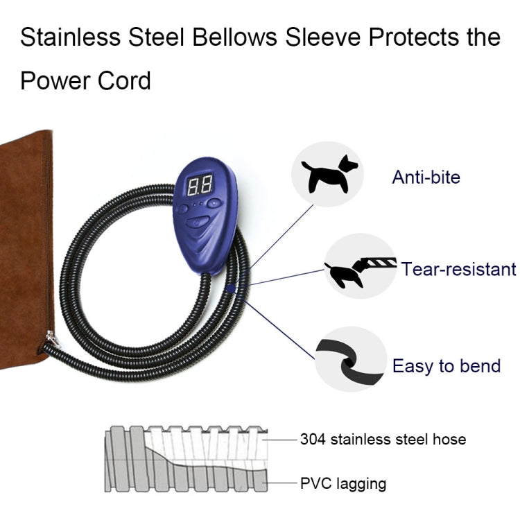 50x50cm Red 12V Low Voltage Multifunctional Warm Pet Heating Pad Pet Electric Blanket(US Plug) - Pads by PMC TechLife | Online Shopping South Africa | PMC TechLife | Buy Now Pay Later Mobicred