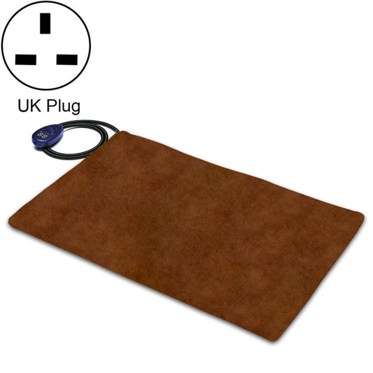 65x40cm Coffee 12V Low Voltage Multifunctional Warm Pet Heating Pad Pet Electric Blanket(UK Plug) - Pads by PMC Jewellery | Online Shopping South Africa | PMC Jewellery | Buy Now Pay Later Mobicred