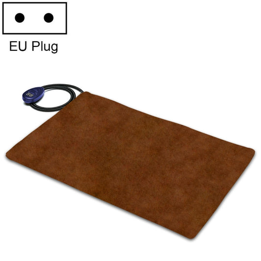 65x40cm Coffee 12V Low Voltage Multifunctional Warm Pet Heating Pad Pet Electric Blanket(EU Plug) - Pads by PMC Jewellery | Online Shopping South Africa | PMC Jewellery | Buy Now Pay Later Mobicred